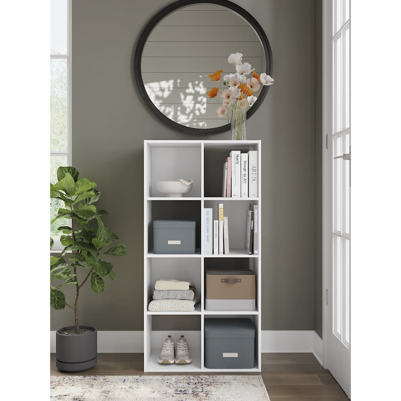 Signature Design by Ashley Onita White 8 Cube Organizer - 24" W x 12" D x 47" H