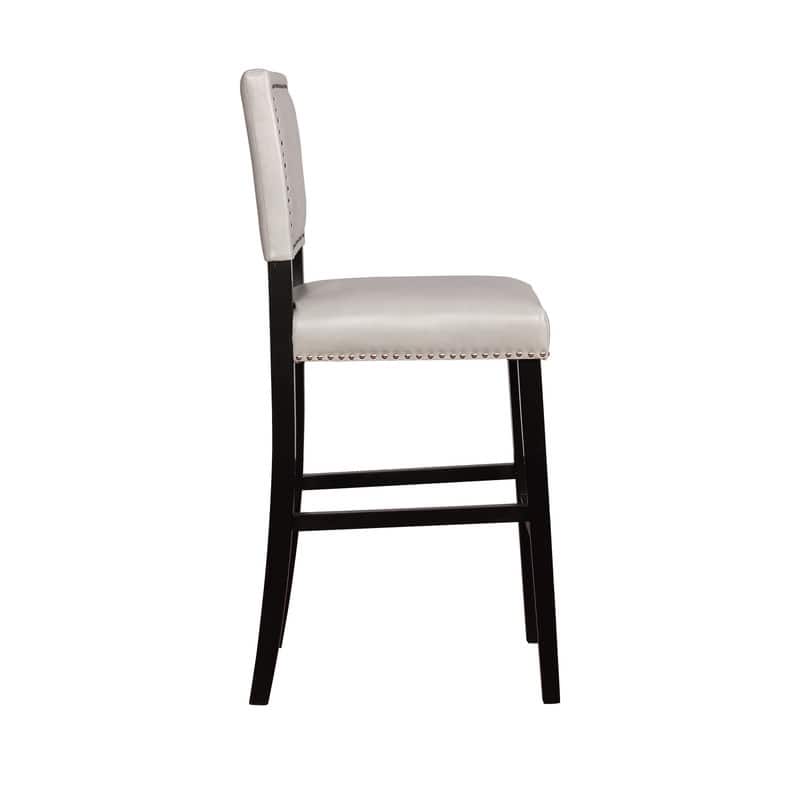 Garrett Faux Leather Dove Gray 30-inch Bar Stool