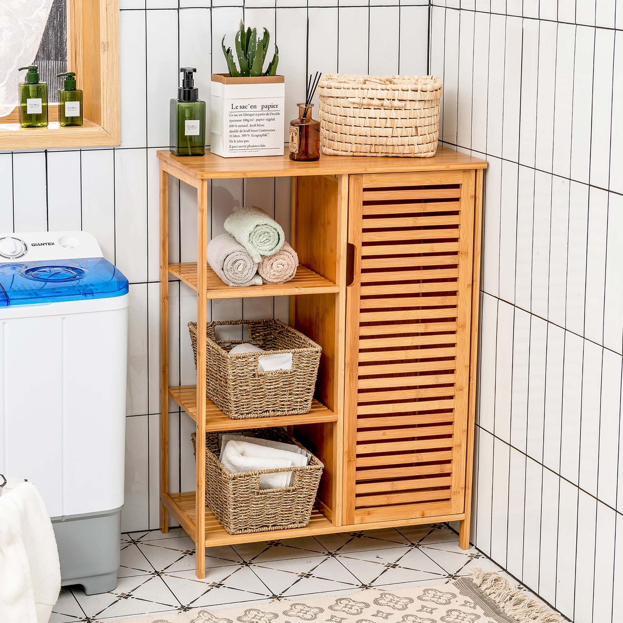 Bamboo Wall Cabinet Bathroom Storage Cabinet Wall Mounted with Adjustable  Shelves - China Cheap Bamboo Bathroom Storage Cabinet, Bamboo Bathroom  Cabinet