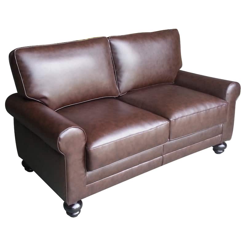 Serta Copenhagen 61" Loveseat for Two People, Pillowed Back Cushions and Rounded Arms, Durable Modern Upholstered Fabric