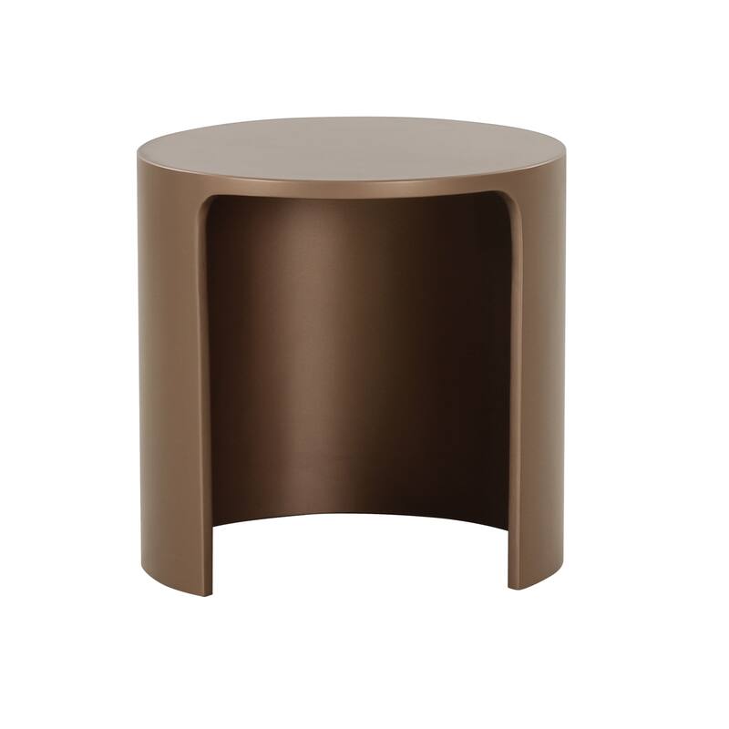 Modrest Laura Modern Round End Table - Red