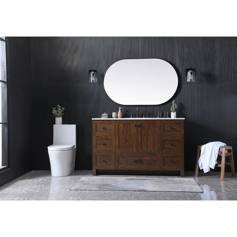 Elegant Lighting VF2854 Soma 54" Free Standing Single Basin Vanity Set