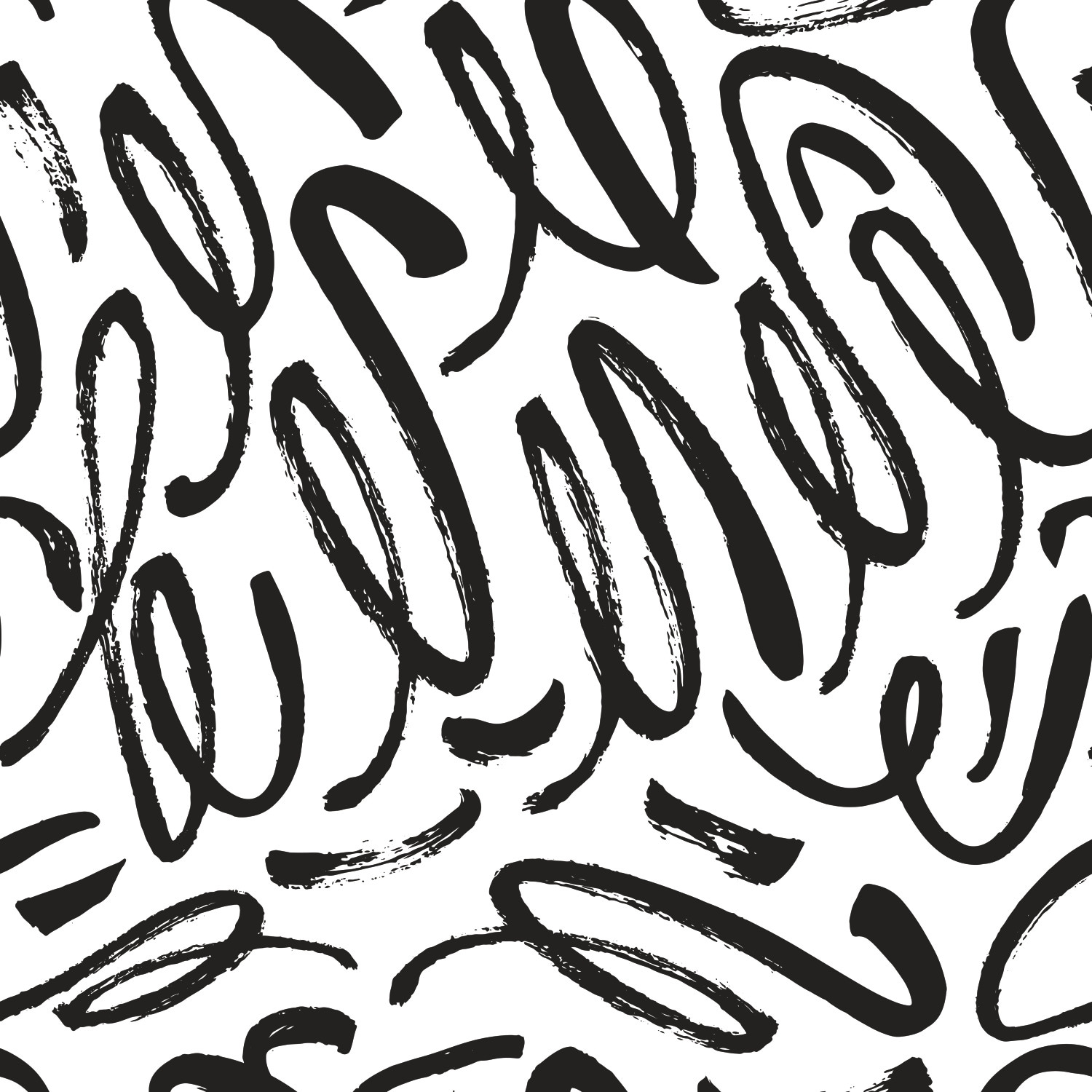 RoomMates Black & White Curly Strokes Peel and Stick Wallpaper