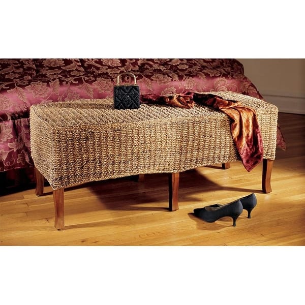 slide 2 of 2, Design Toscano Balinese Table-Bench - Oak