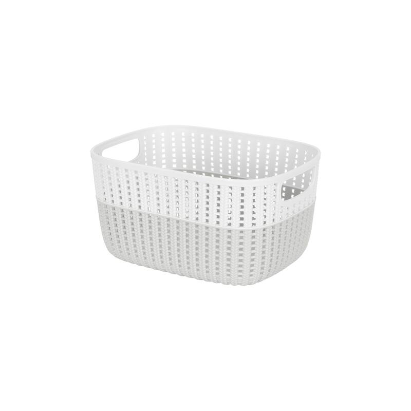 Simplify 2-Tone Decorative Medium Storage Basket
