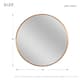 Neutypechic Modern Thin Frame Wall-Mounted Vanity Round Mirror