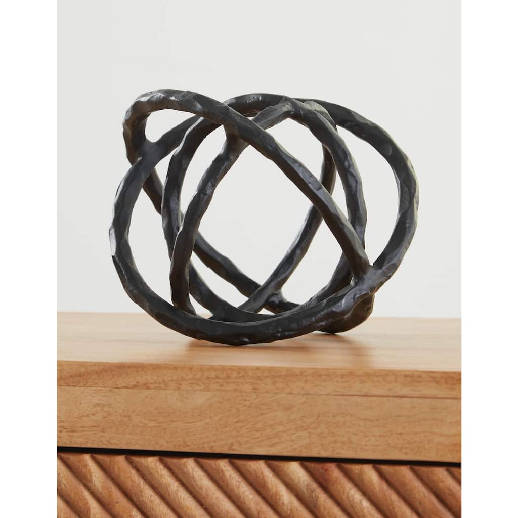 Signature Design by Ashley Barlee Black Sculpture (Set of 2) - 6.5" W x 8.88" D x 6.75" H