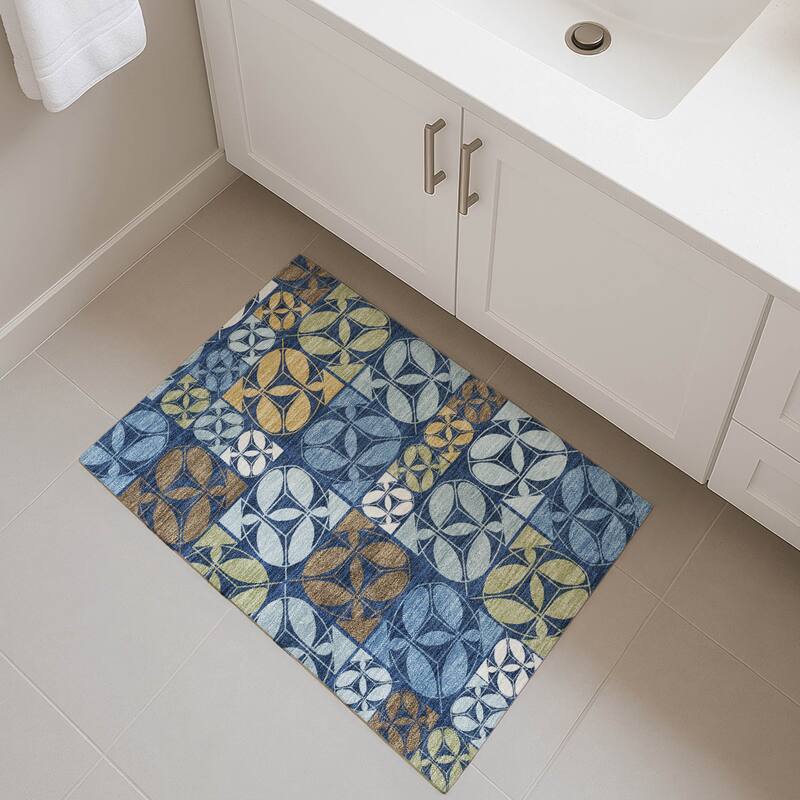 Machine Washable Indoor/ Outdoor Patch Lupton Chantille Rug