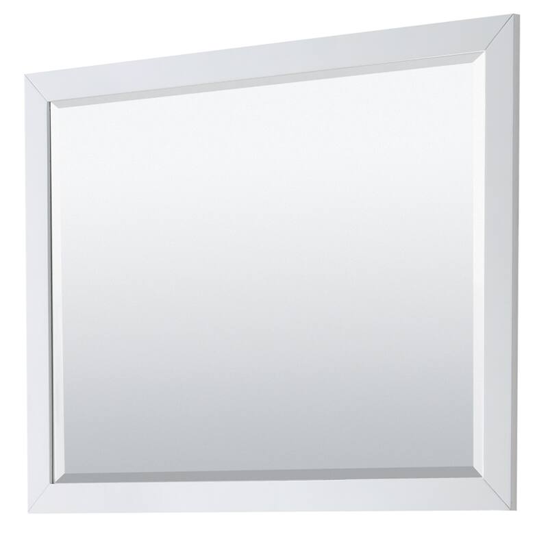Strada 48-Inch Single Vanity Set, Carrara Marble Top, 46-Inch Mirror