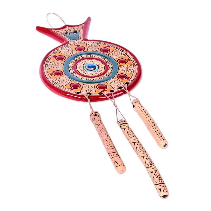 Novica Handmade Passionate Luck Ceramic Wall Decor