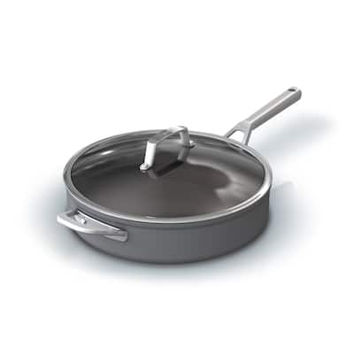 Ninja Foodi NeverStick Premium 5-Quart Sauté Pan with Glass Lid, Slate Grey