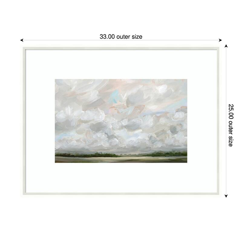 Muted Prairie by Nicole Walsh Wood Framed Wall Art Print - 33 x 25 in