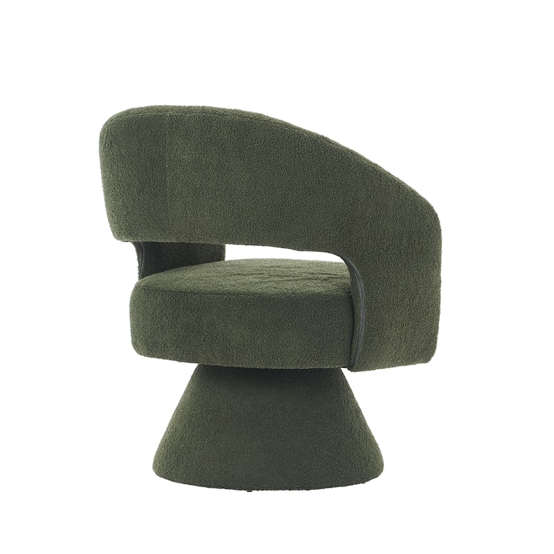Swivel Accent Chair Armchair,Round Barrel Chair in Fabric,velvet