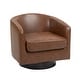 preview thumbnail 75 of 122, UIXE 360° Swivel Barrel Accent Chair Armchair For Living Room