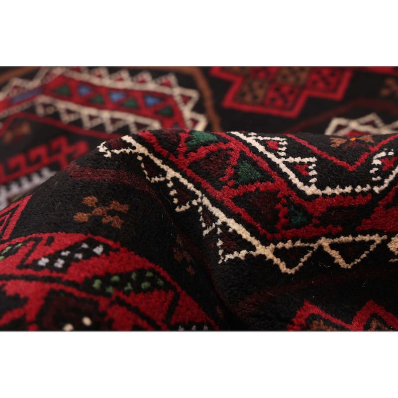 ECARPETGALLERY Hand-knotted Teimani Black, Red Wool Rug - 3'1 x 5'11