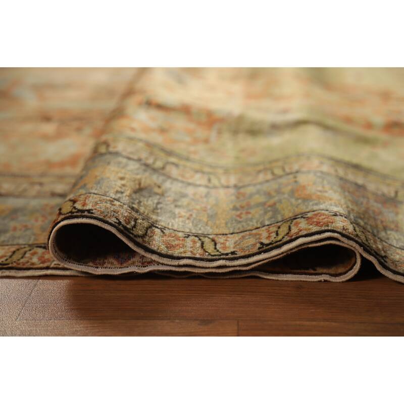 Hand Knotted Oriental 100% Wool Carpet Traditional Floral Oranges & Rust Sarouk Area Rug - 5' 10'' X 4' 2''