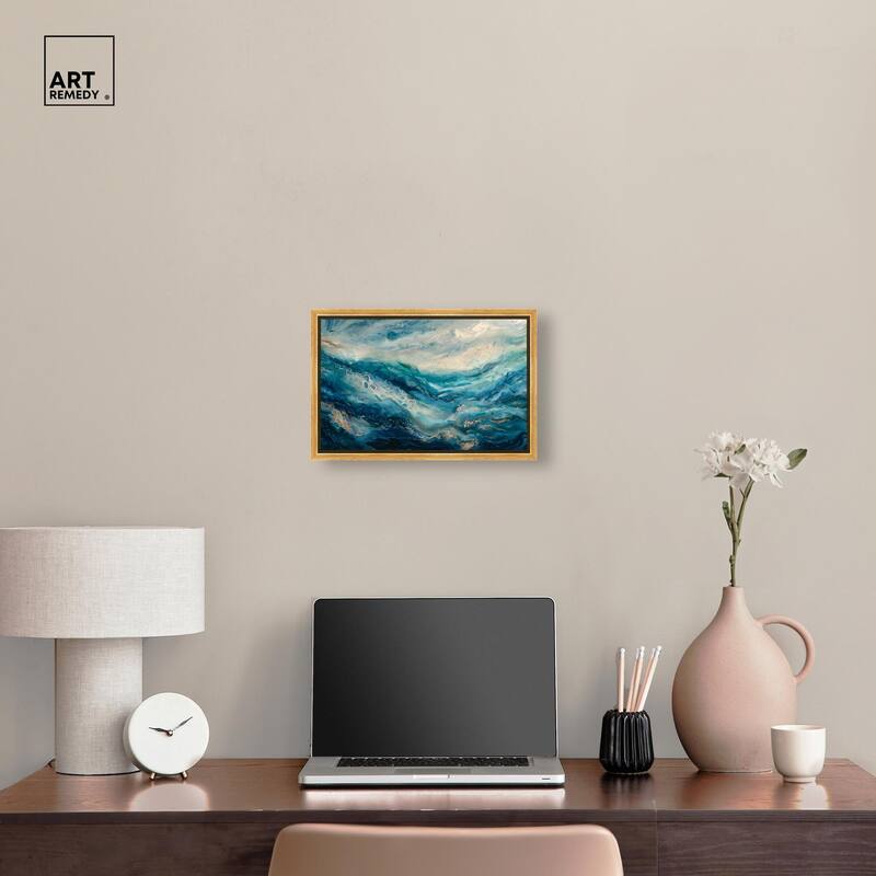 Jeweled Waters Canvas by Art Remedy
