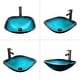 preview thumbnail 4 of 77, Eclife Artistic Vessel Sinks for Bathroom Vanity Tempered Glass Ceramic Basin
