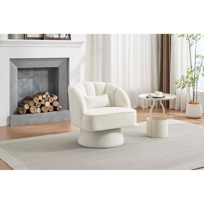 Modern Swivel Barrel Accent Chair