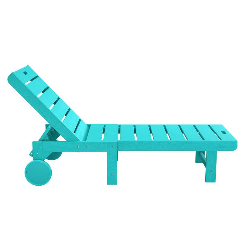 HDPS All Weather Outdoor Chaise Loung Chairs with Adjustable Backrest