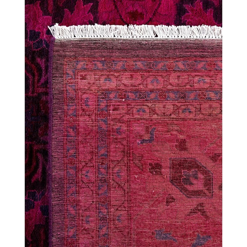Fine Vibrance One-of-a-Kind Hand-Knotted Area Rug - Purple, 10' 1" x 14' 3" - 10' 1" x 14' 3"