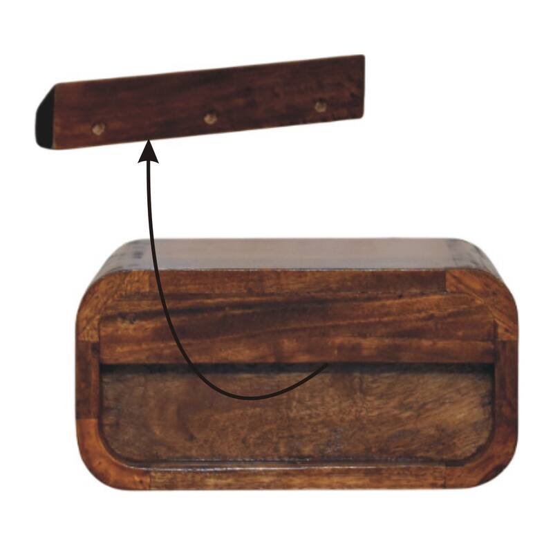 Avora Mini Wall-Mounted Chestnut Nightstand