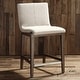 preview thumbnail 2 of 5, 39" linen blend fabric counter stool