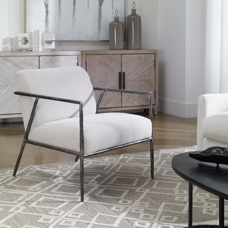 Uttermost Brisbane Light Grey Accent Chair