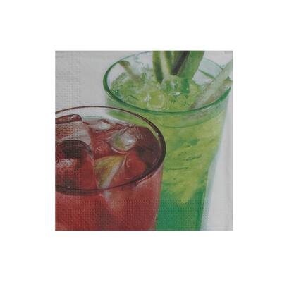 20 Pack 3 Ply Cocktail Napkin (fruit Punch) - Set Of 6