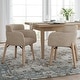 preview thumbnail 2 of 23, Modern Upholstered Solid Wood Dining Chair With Arms (Set of 2)