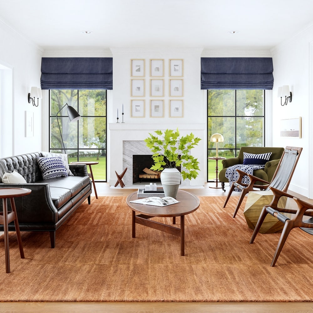 Starke Checked Wool Area Rug