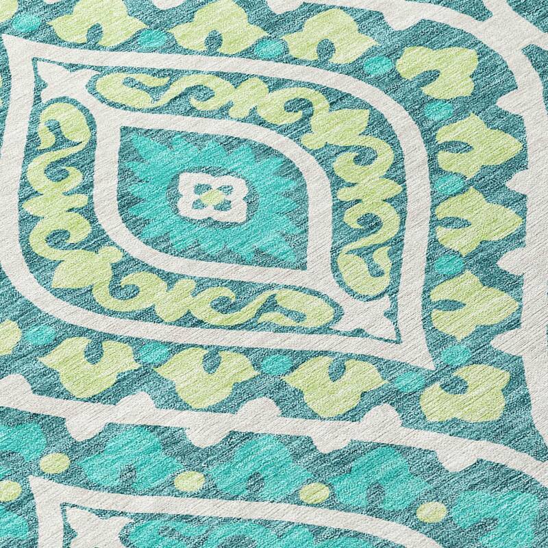 HomeRoots Floral Transitional Rectangle Outdoor Rug