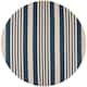 SAFAVIEH Courtyard Charmaine Indoor/ Outdoor Waterproof Area Rug - 6'7" x 6'7" Round - Navy/Beige