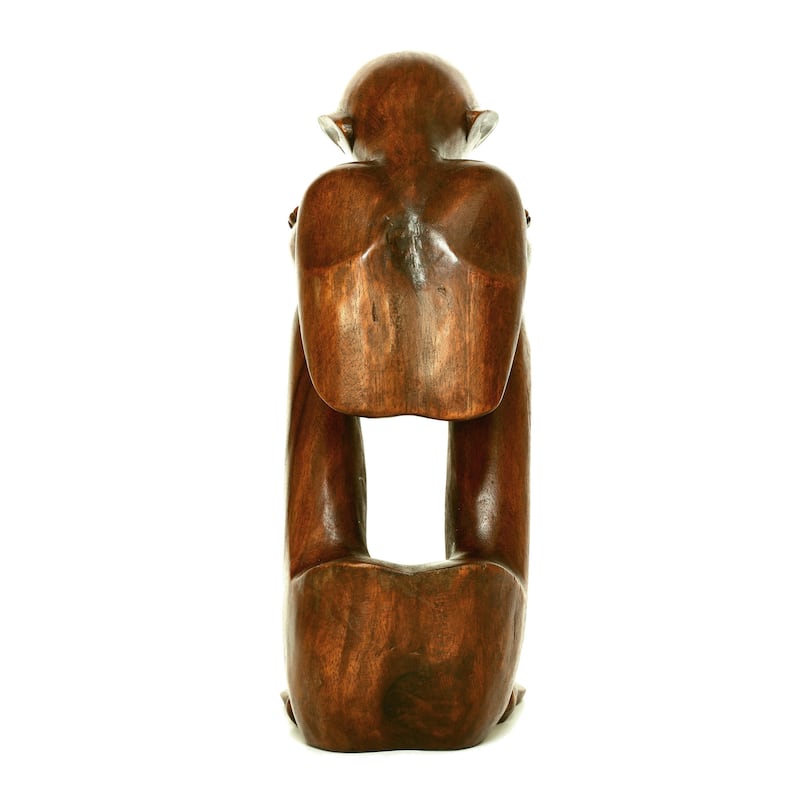 12" Abstract Sculpture Wooden Handmade Handcrafted "Resting Man" Statue Home Decor Figurine Accent Hand Carved