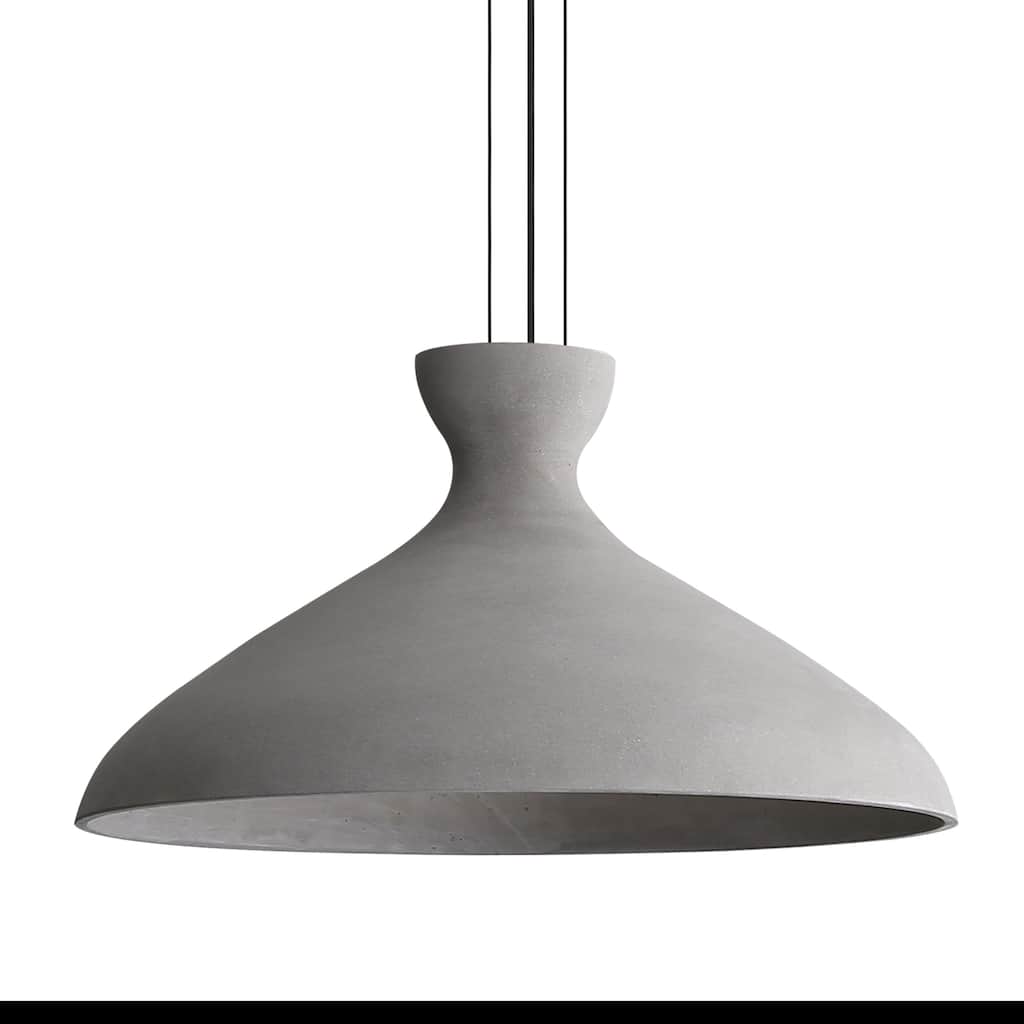 Golden Lighting Aethera 22in Integrated LED Pendant in Grey Cement - Gold