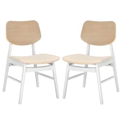 SAFAVIEH COUTURE Rhonda Wood Dining Chair (Set of 2) - 20"W x 22"D x 33"H
