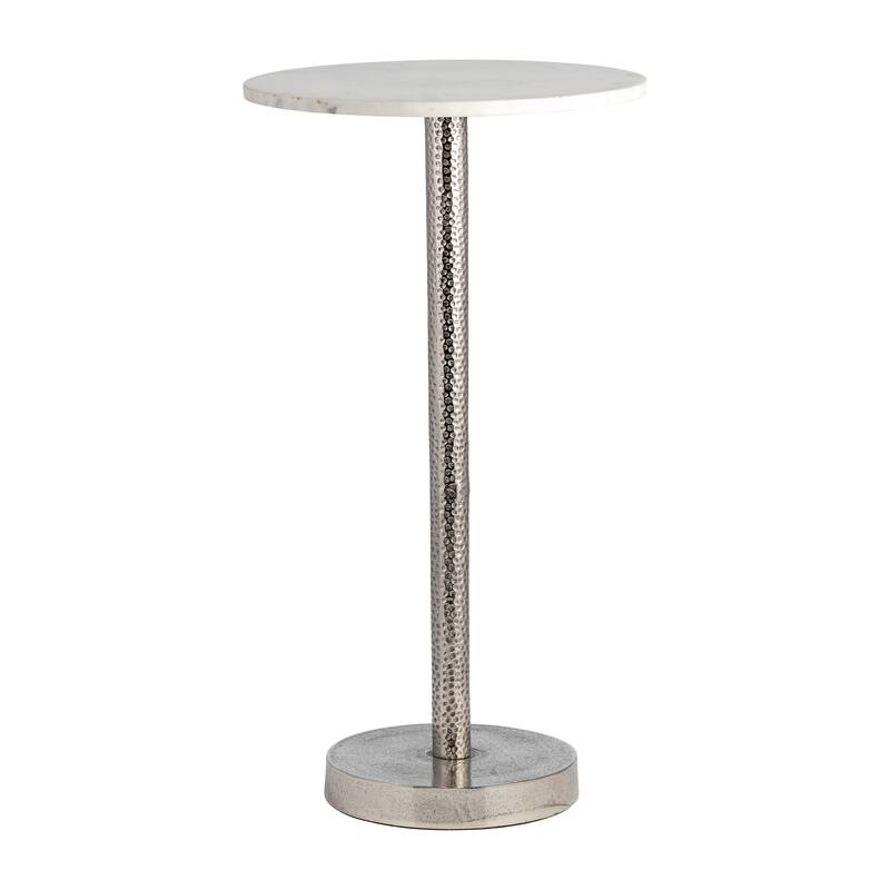 Sagebrook Home's Elegant Aluminum and Stone Accent Table - Perfect Addition to Any Home Decor
