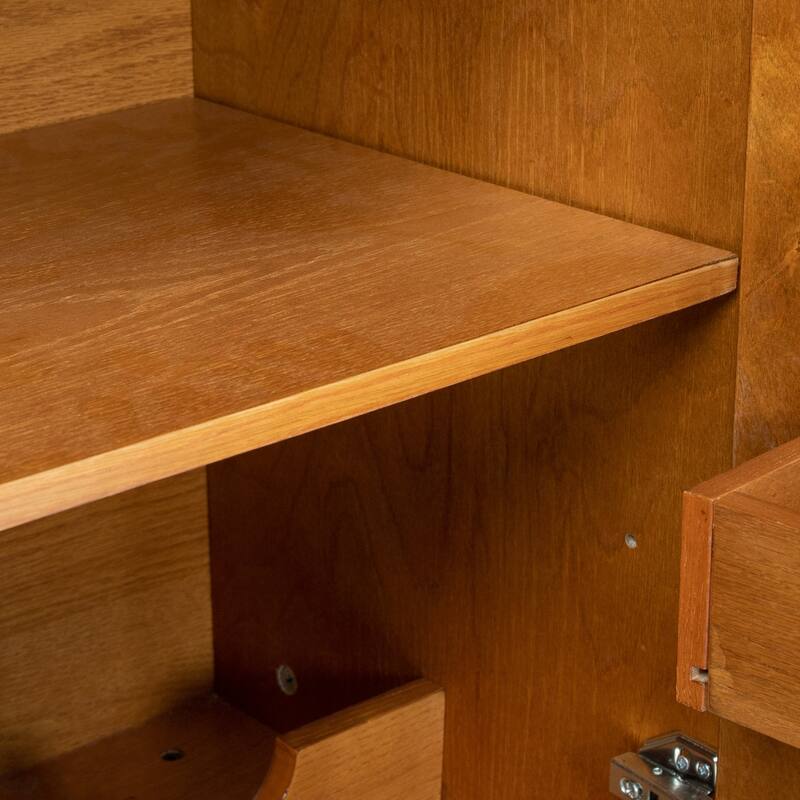 Sideboard Buffet Cabinet with Adjustable Shelf, Kitchen Coffee Bar Cabinet, Wine Cabinet with Wine Glass Holder & Wine Rack