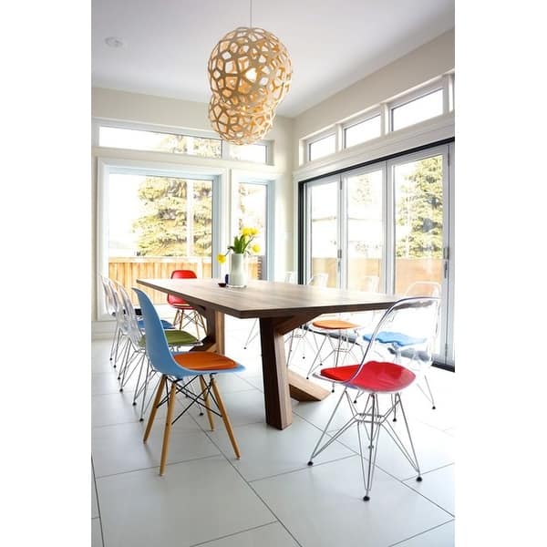 Shop 2xhome Set Of 2 Modern Designer Style Transparent Dining Room Kitchen Chair With Chrome Eiffel Wire Legs No Arm Armless Seat Overstock 18755395