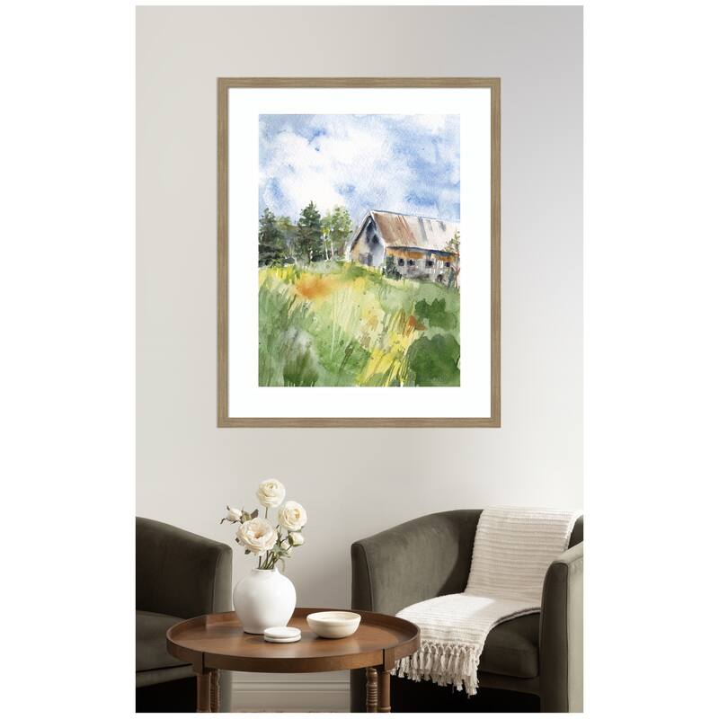 Kate and Laurel Framed Art Vermont Barn in Summer by Patricia Shaw