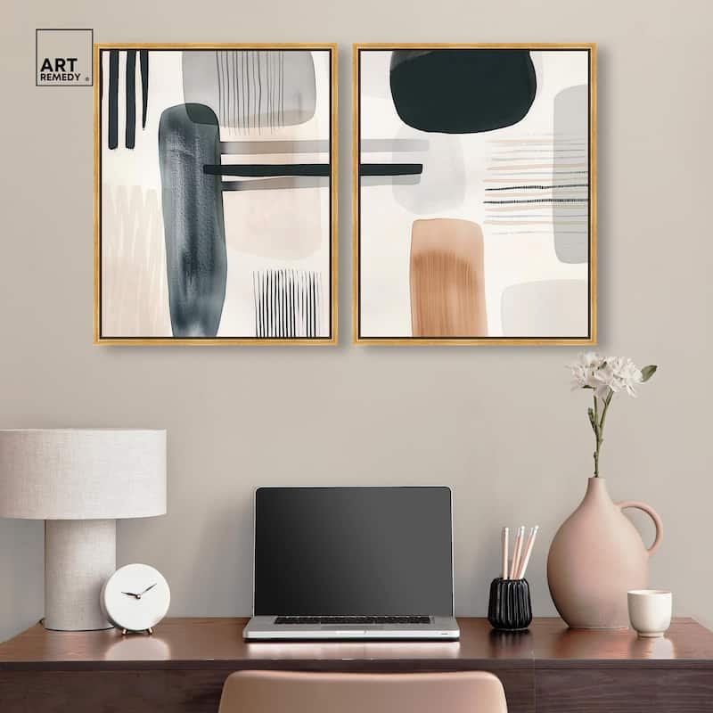 Softened Dimensions Canvas Set of 2 by Art Remedy