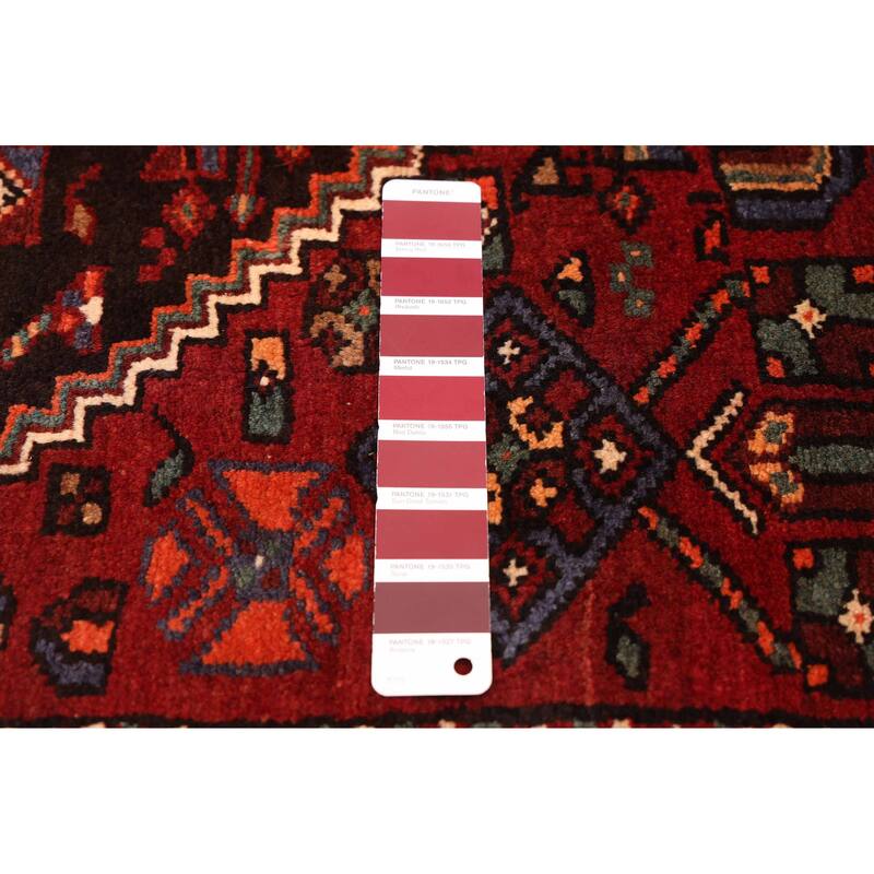 ECARPETGALLERY Hand-knotted Anatolian Vintage Black, Red Wool Rug - 5'2 x 9'9