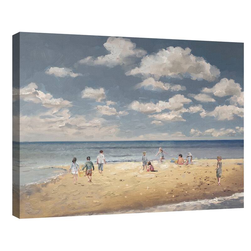 Beach Play by Studio Arts Canvas Art Print