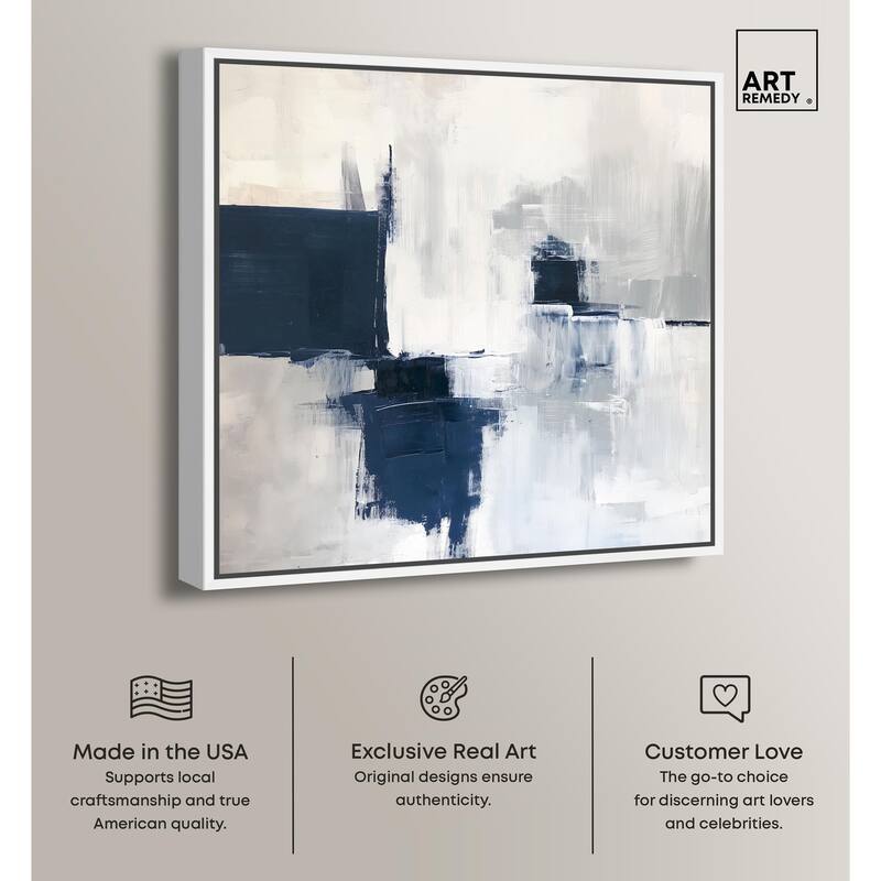 Porcelain Blue on White I Canvas by Art Remedy