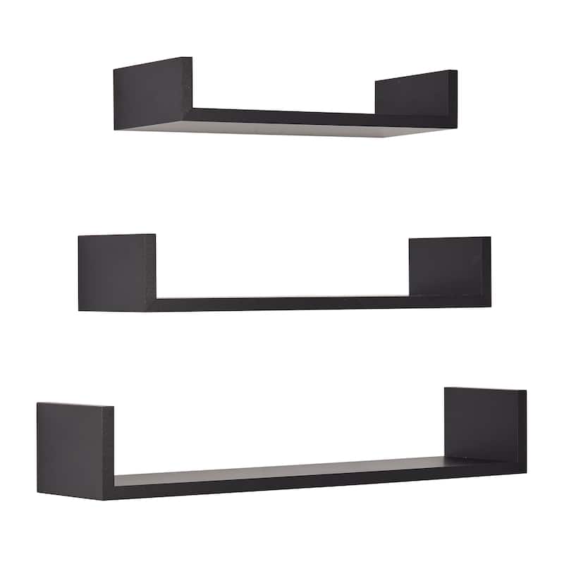 Danya B. Aalto U-Shaped Floating Wall Shelves - Set of 3
