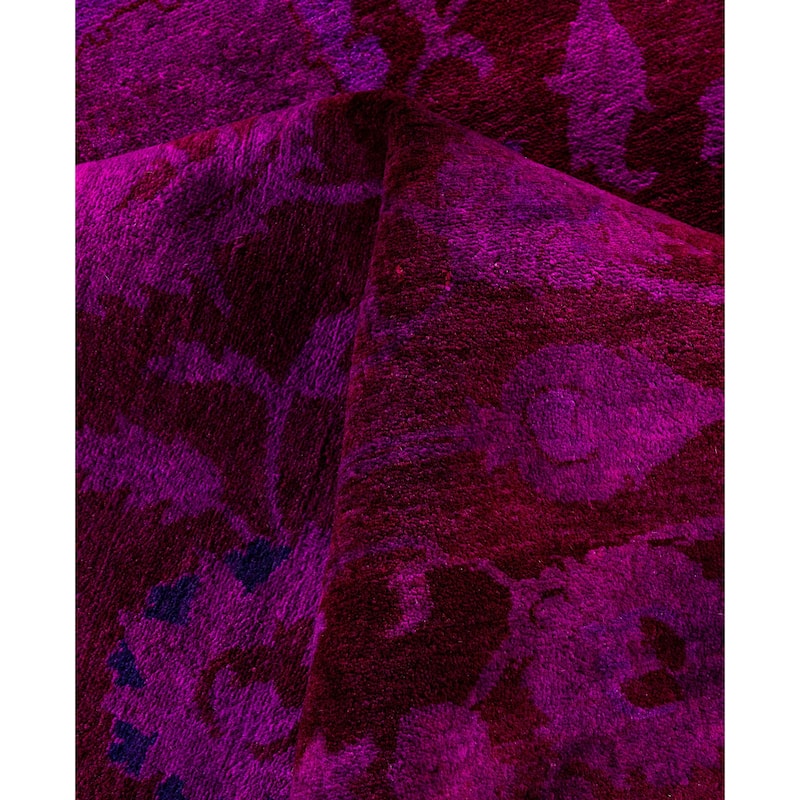 Overdyed One-of-a-Kind Hand-Knotted Area Rug - Pink - 9' 4" x 12' 4"
