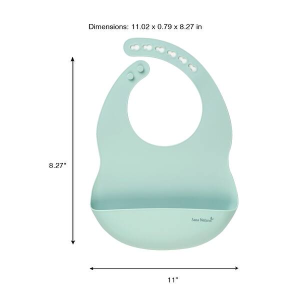 dimension image slide 1 of 2, Nordic Silicone Wave Wave Bowl & Bib Feeding Set