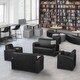 preview thumbnail 1 of 15, Supernova Tablet Arm Loveseat- Black/Java Black