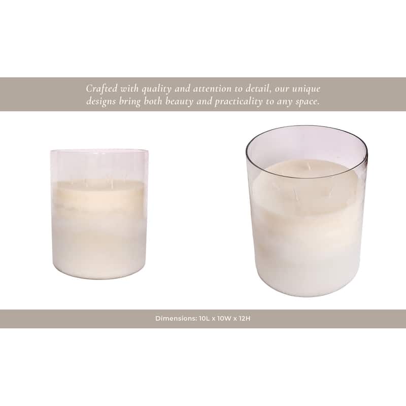 Indoor Candle Glass Wax Modern Decorative Accent Candle Sleek Design