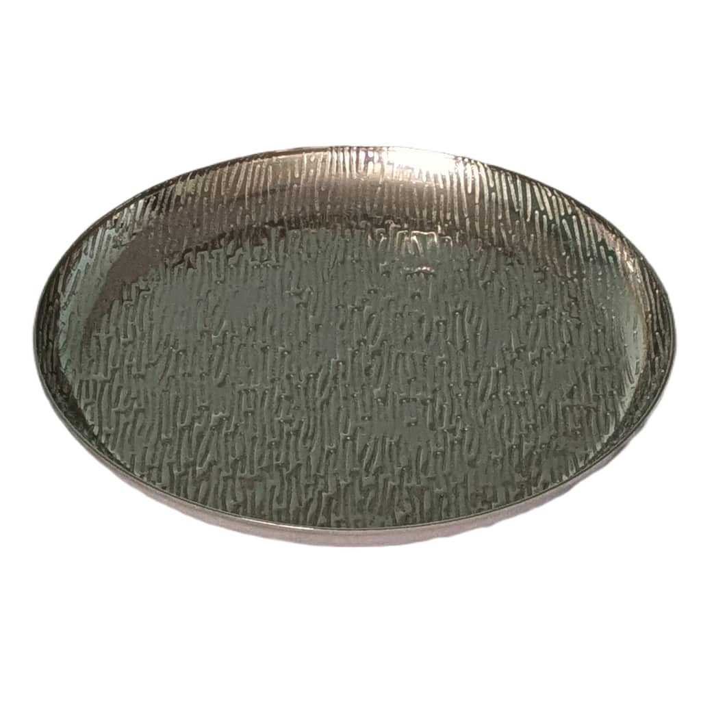 Round Platter with Line Texture: 11" D